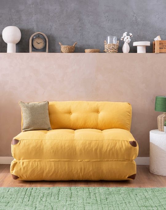 Wuuh Megano Gelb Weicher Sitzsack Sofabett